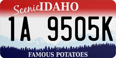 ID license plate 1A9505K