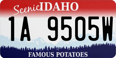ID license plate 1A9505W