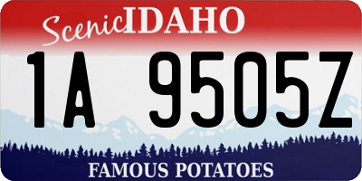 ID license plate 1A9505Z