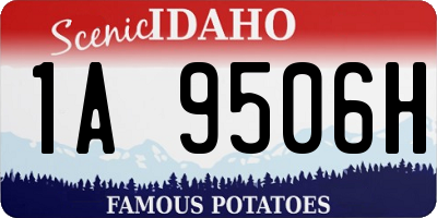 ID license plate 1A9506H