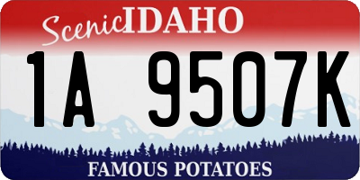 ID license plate 1A9507K