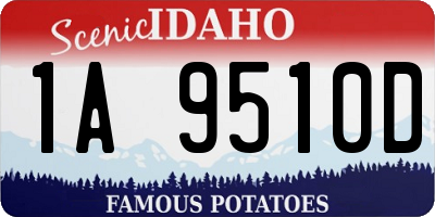 ID license plate 1A9510D
