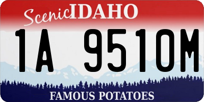 ID license plate 1A9510M