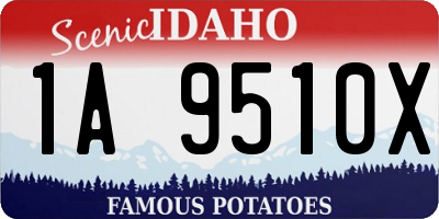 ID license plate 1A9510X