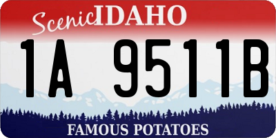 ID license plate 1A9511B