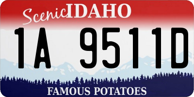 ID license plate 1A9511D