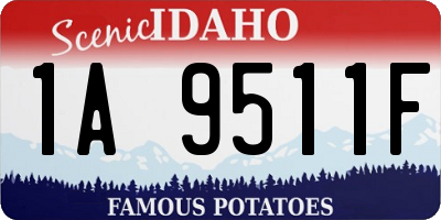 ID license plate 1A9511F