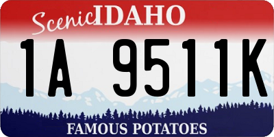 ID license plate 1A9511K