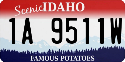 ID license plate 1A9511W