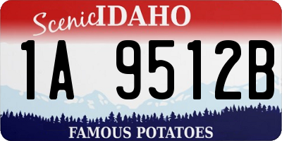 ID license plate 1A9512B