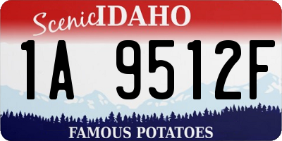 ID license plate 1A9512F