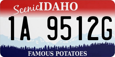 ID license plate 1A9512G