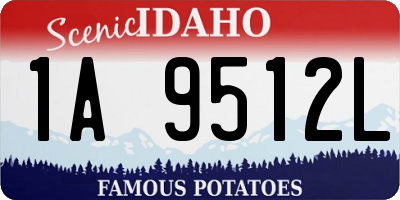 ID license plate 1A9512L