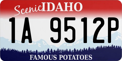 ID license plate 1A9512P