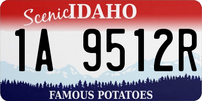 ID license plate 1A9512R