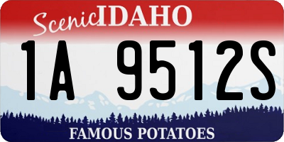 ID license plate 1A9512S