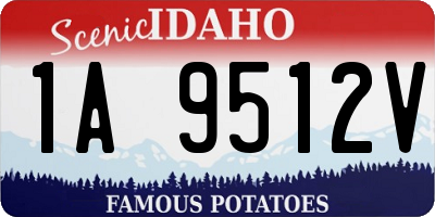 ID license plate 1A9512V