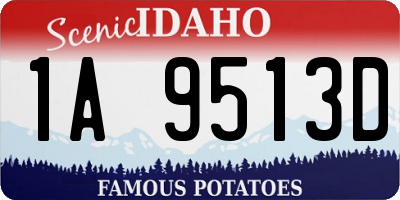 ID license plate 1A9513D