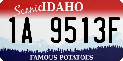 ID license plate 1A9513F