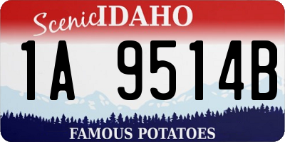 ID license plate 1A9514B