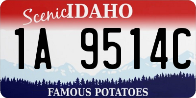 ID license plate 1A9514C