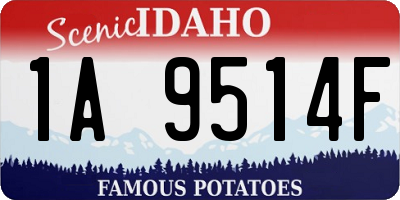 ID license plate 1A9514F