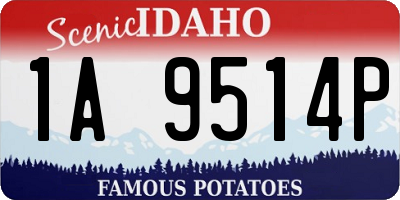 ID license plate 1A9514P