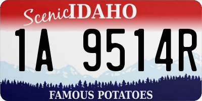 ID license plate 1A9514R