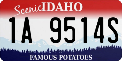 ID license plate 1A9514S