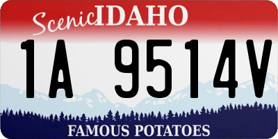 ID license plate 1A9514V