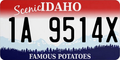 ID license plate 1A9514X
