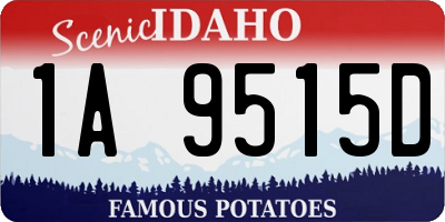 ID license plate 1A9515D