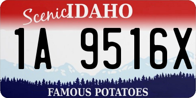 ID license plate 1A9516X