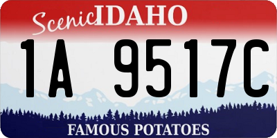 ID license plate 1A9517C