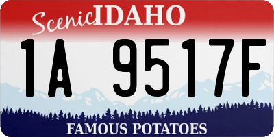 ID license plate 1A9517F