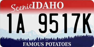 ID license plate 1A9517K