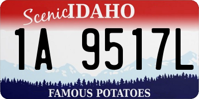 ID license plate 1A9517L