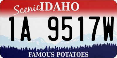 ID license plate 1A9517W