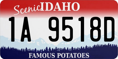 ID license plate 1A9518D