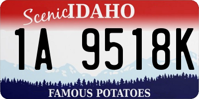 ID license plate 1A9518K