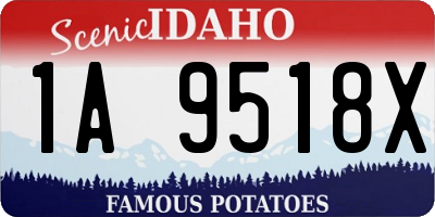 ID license plate 1A9518X