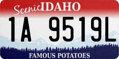 ID license plate 1A9519L