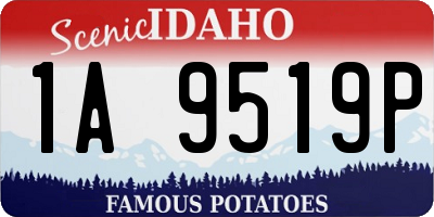 ID license plate 1A9519P