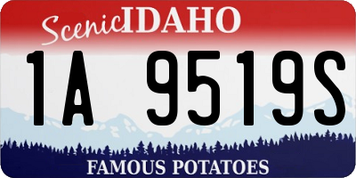 ID license plate 1A9519S