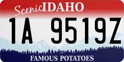 ID license plate 1A9519Z