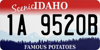ID license plate 1A9520B