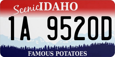 ID license plate 1A9520D