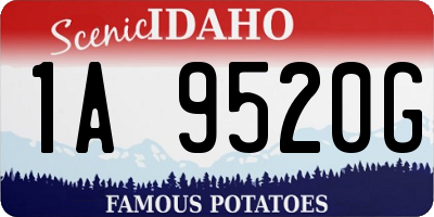 ID license plate 1A9520G