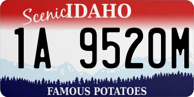 ID license plate 1A9520M