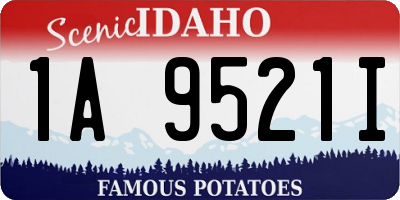 ID license plate 1A9521I